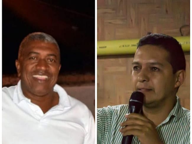 El alcalde de de Suárez, Ronal Villegas y de Piendamó, Víctor Hugo Franco. Crédito: Cortesía.