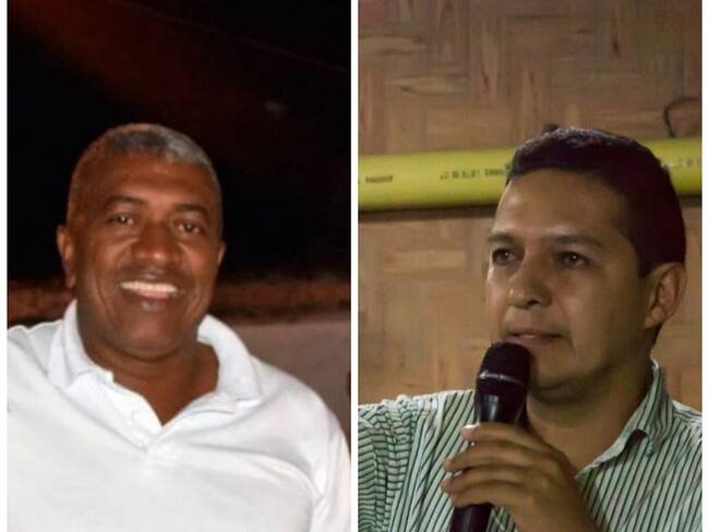 El alcalde de de Suárez, Ronal Villegas y de Piendamó, Víctor Hugo Franco. Crédito: Cortesía.