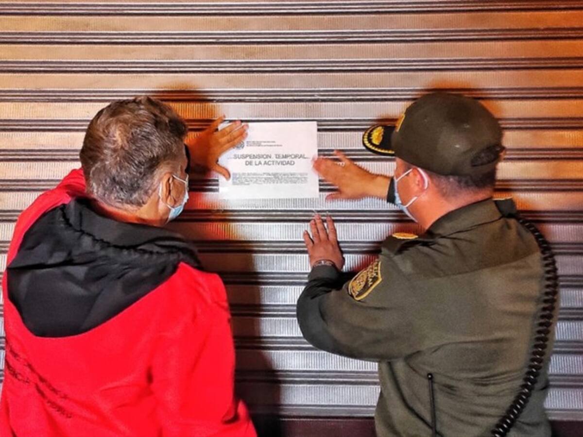 Autoridades en Cartagena cierran establecimientos por incumplir medidas de bioseguridad