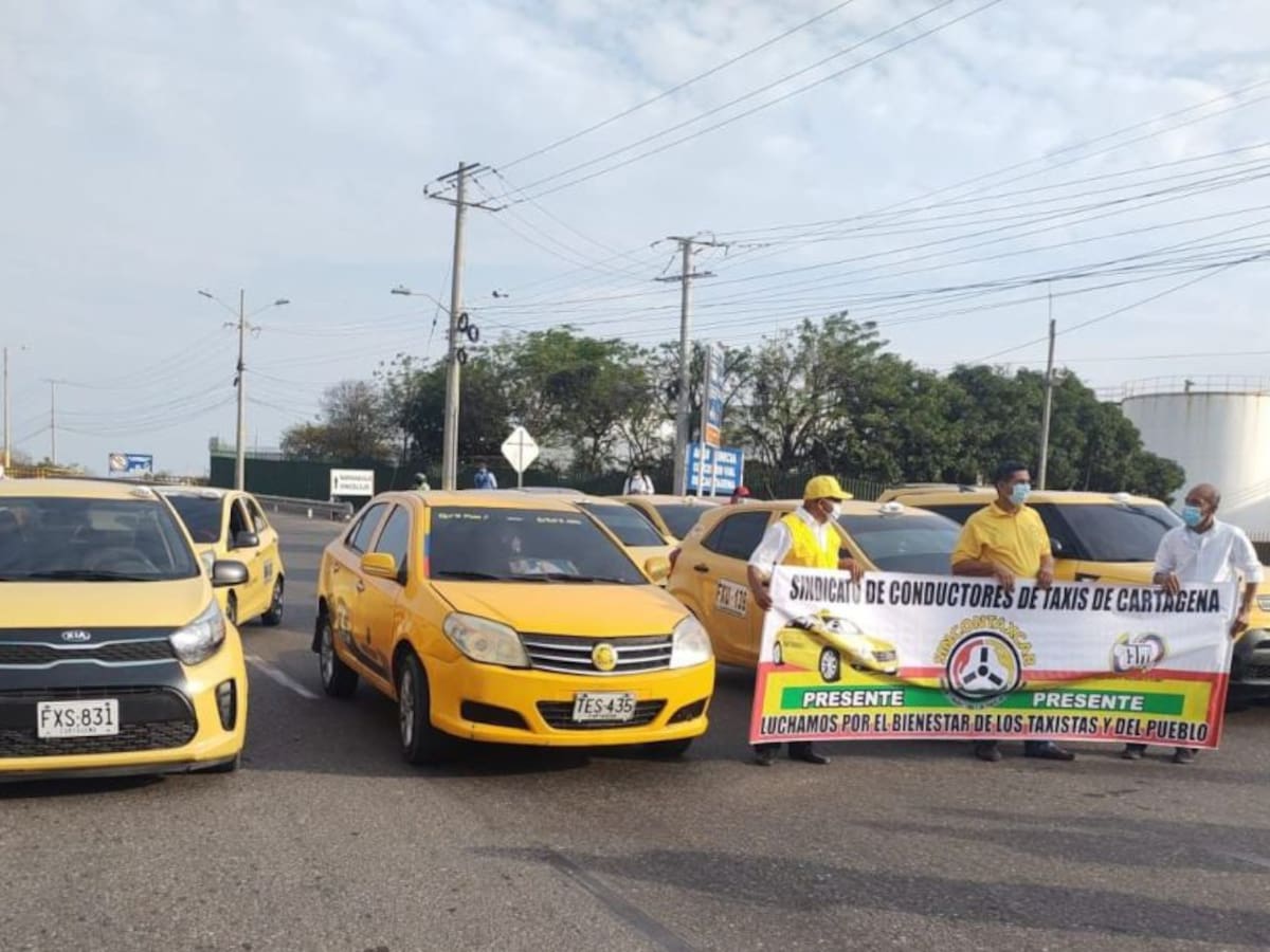 Suspenden clases en Cartagena por paro nacional de taxistas