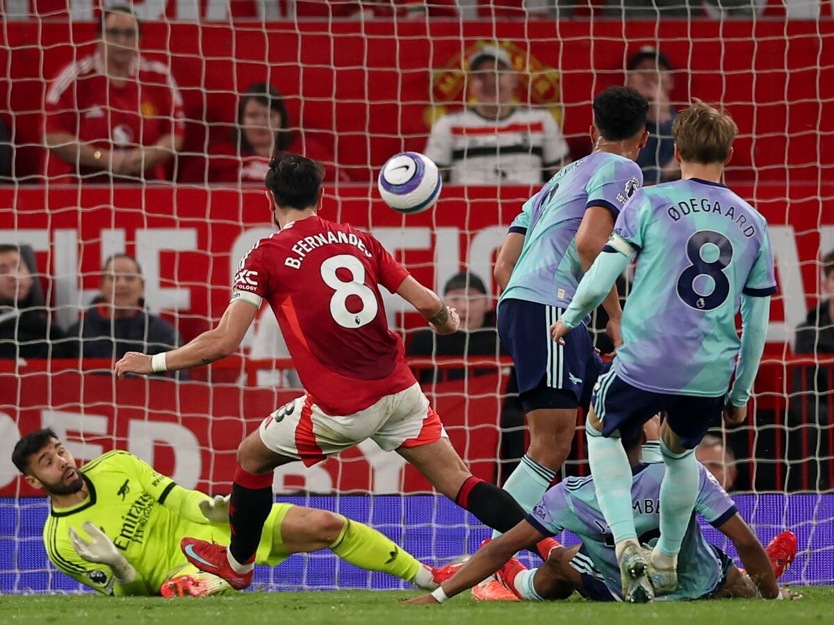 Arsenal ‘tropezó’ en Premier: empató 1-1 contra el Manchester United