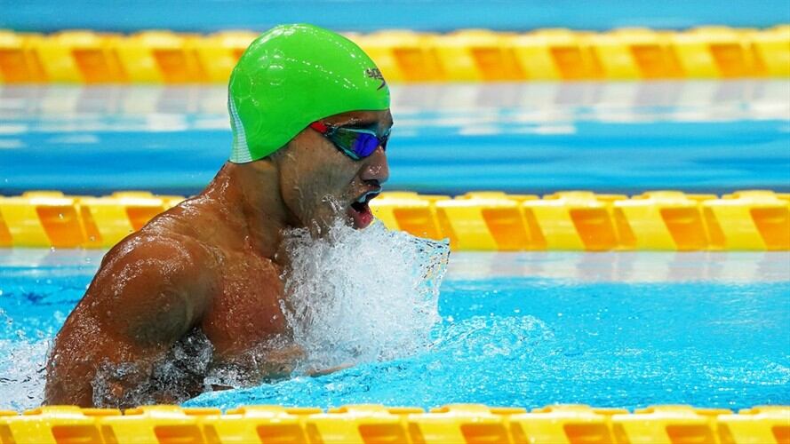 Deportista paralímpico colombiano Carlos Serrano Zárate en Tokio 2020. Foto: Marcus Brandt/picture alliance via Getty Images
