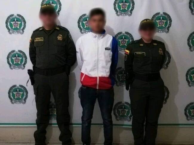 El capturado tiene 18 años de edad . Foto: Policía Boyacá