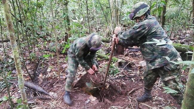 Comando Específico de Oriente encuentra cartuchos en zona rural de Vista Hermosa, Meta . Foto: Colprensa