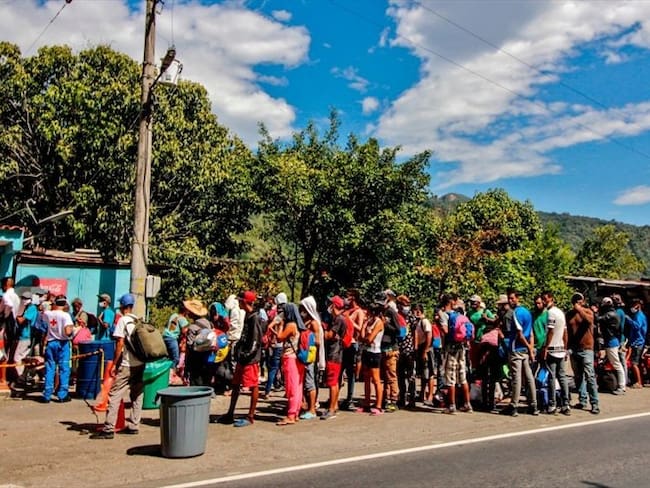 Migrantes venezolanos en Colombia. Foto: Getty Images