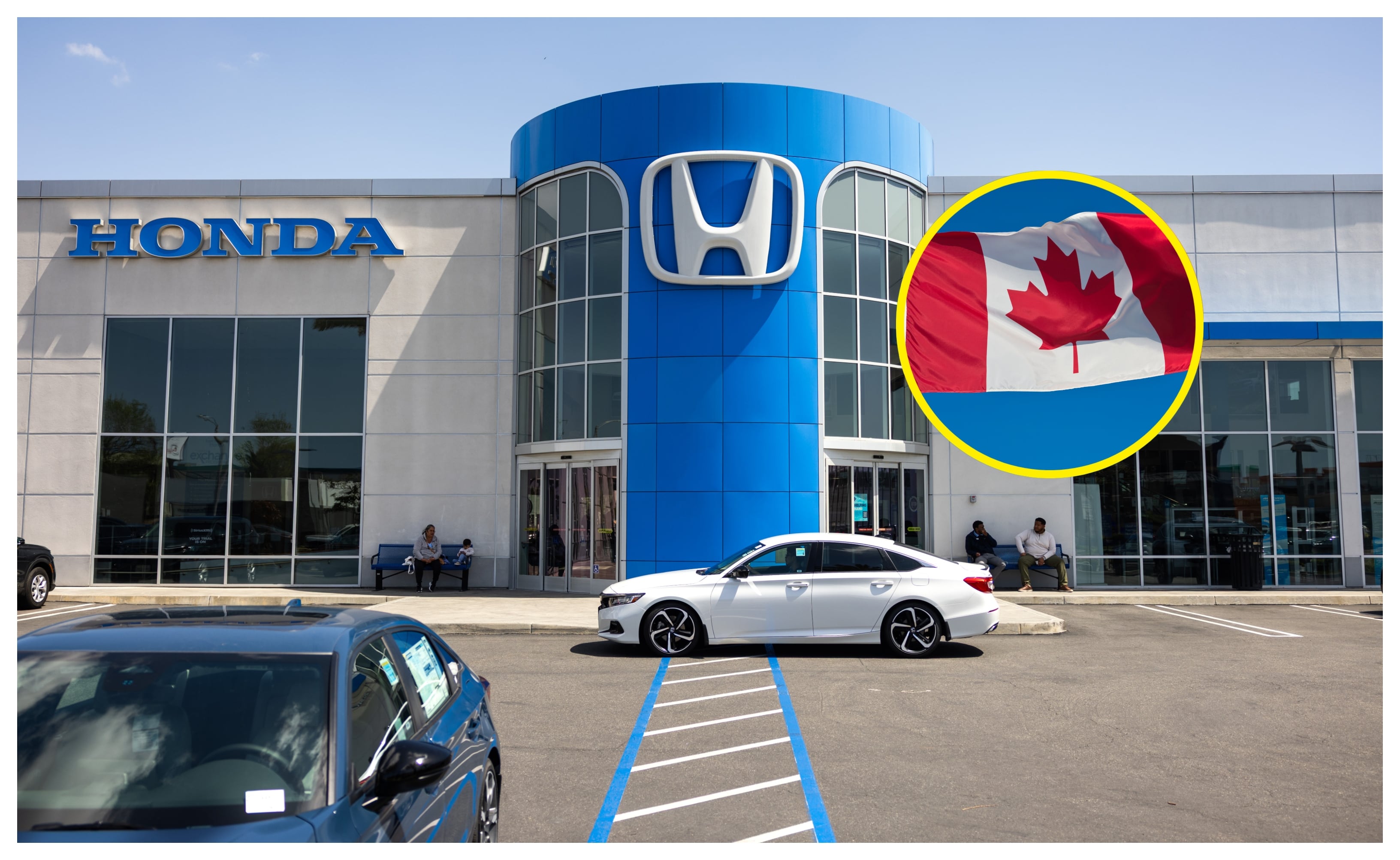 Honda y bandera de Canadá. Foto: Jay L Clendenin/ P A Thompson/ Getty Images.