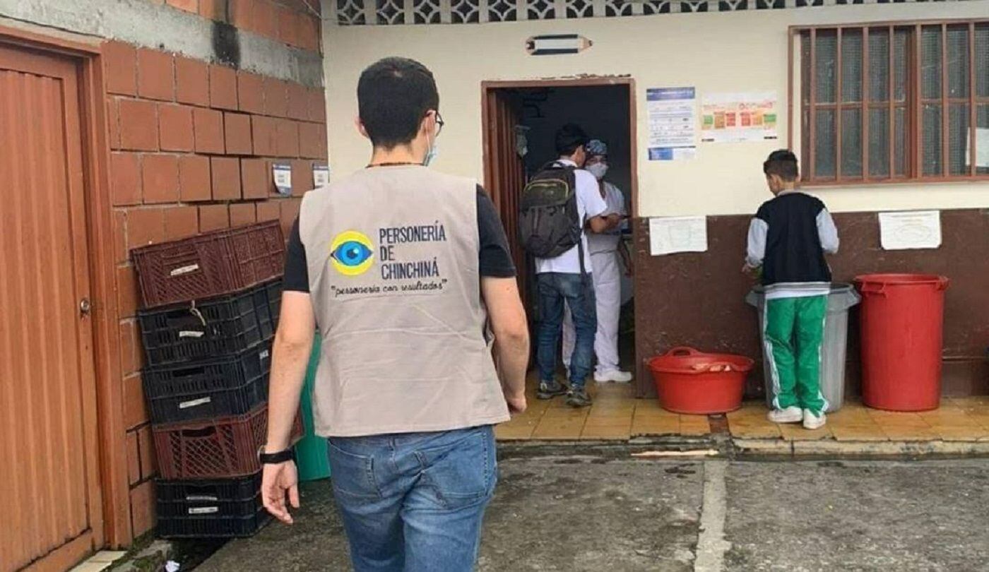 Hallaron inconsistencia en el PAE de una escuela de Chinchiná. Crédito: Personería de Chinchiná.