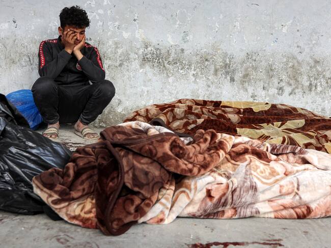 Referencia de niños víctimas de guerra en Gaza. Foto: OMAR AL-QATTAA/AFP via Getty Images)