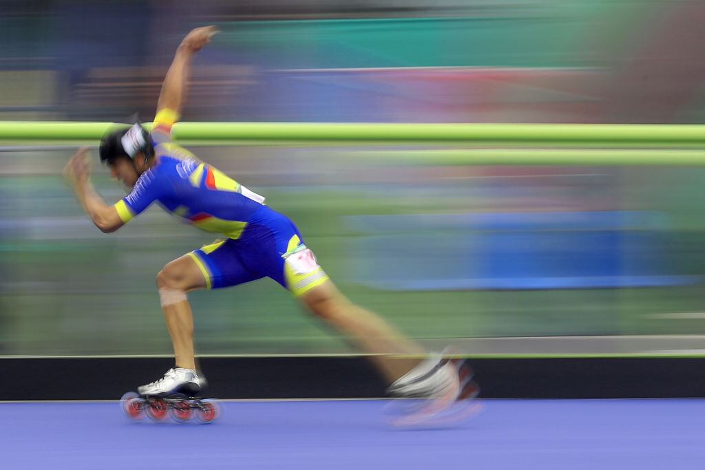 Patinador colombiano. Foto: Leonardo Fernández / Getty Images