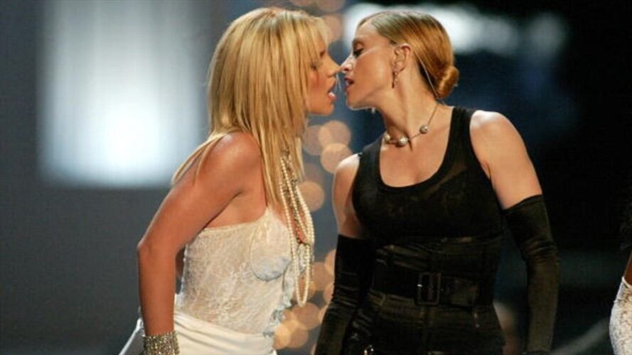 El beso entre Britney Spears y Madonna. Foto: Getty Images