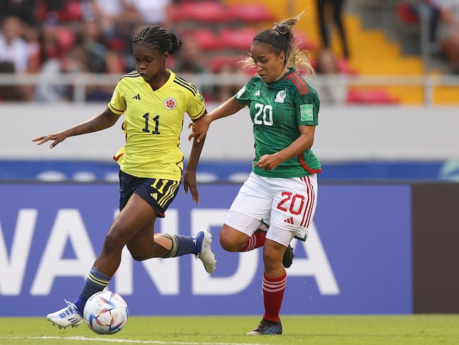 Linda Caicedo y Paola Chavero. (Photo by Tim Nwachukwu - FIFA/FIFA via Getty Images)