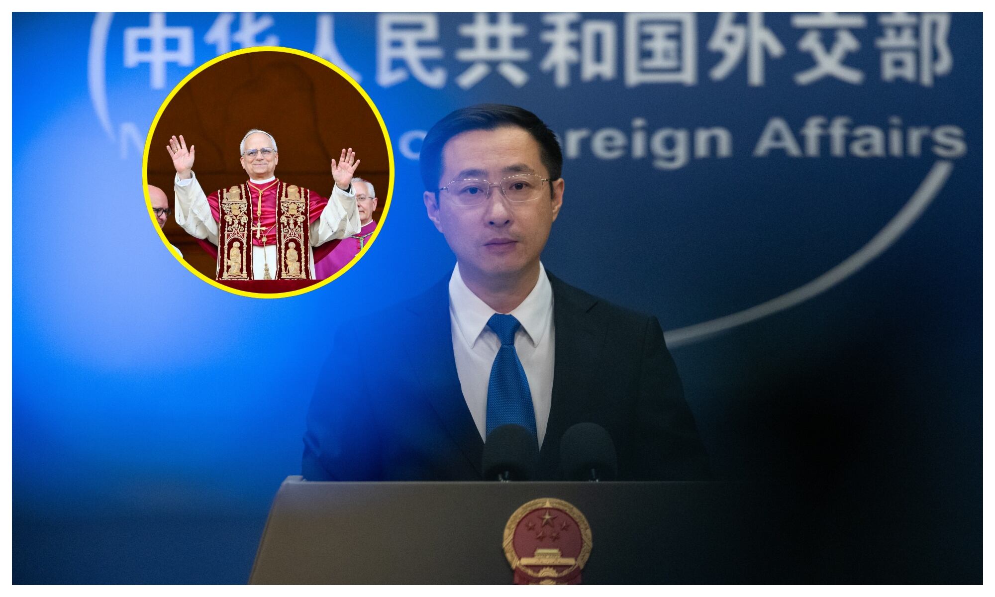 Lin Jian, portavoz del ministerio chino de Relaciones Exteriores, felicitó al papa León XIV por su elección. Foto: EFE.