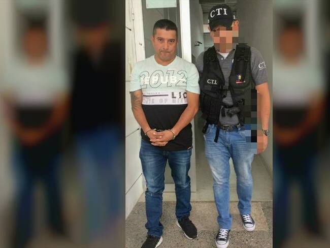 José Omar Araque, quien sería el segundo cabecilla del cartel de los “narcobuses”, fue capturado en pleno centro de Pereira. Foto: Fiscalía Seccional Pereira