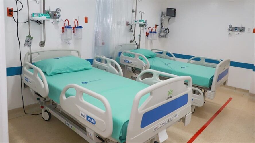 De las 425 camas destinadas para atención de casos críticos con coronavirus en Cali, 76 están disponibles.. Foto: Cortesía