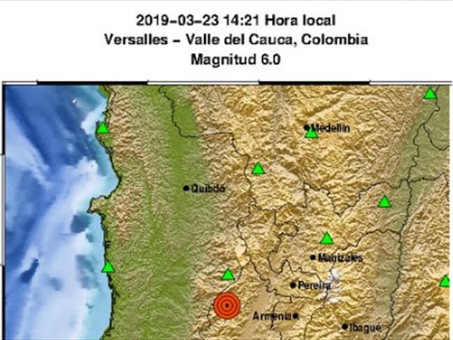 Según el reporte preliminar del Servicio Geológico, fue de magnitud 6,0. Foto: @sgcol