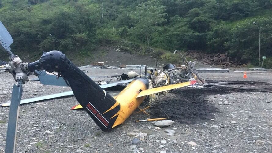 Atentan contra helicóptero privado en el Valle de Toledo, cerca de HidroItuango. Foto: Ejército