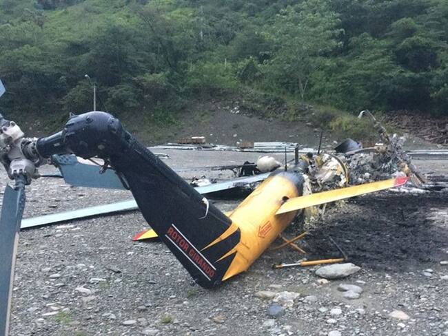 Atentan contra helicóptero privado en el Valle de Toledo, cerca de HidroItuango. Foto: Ejército
