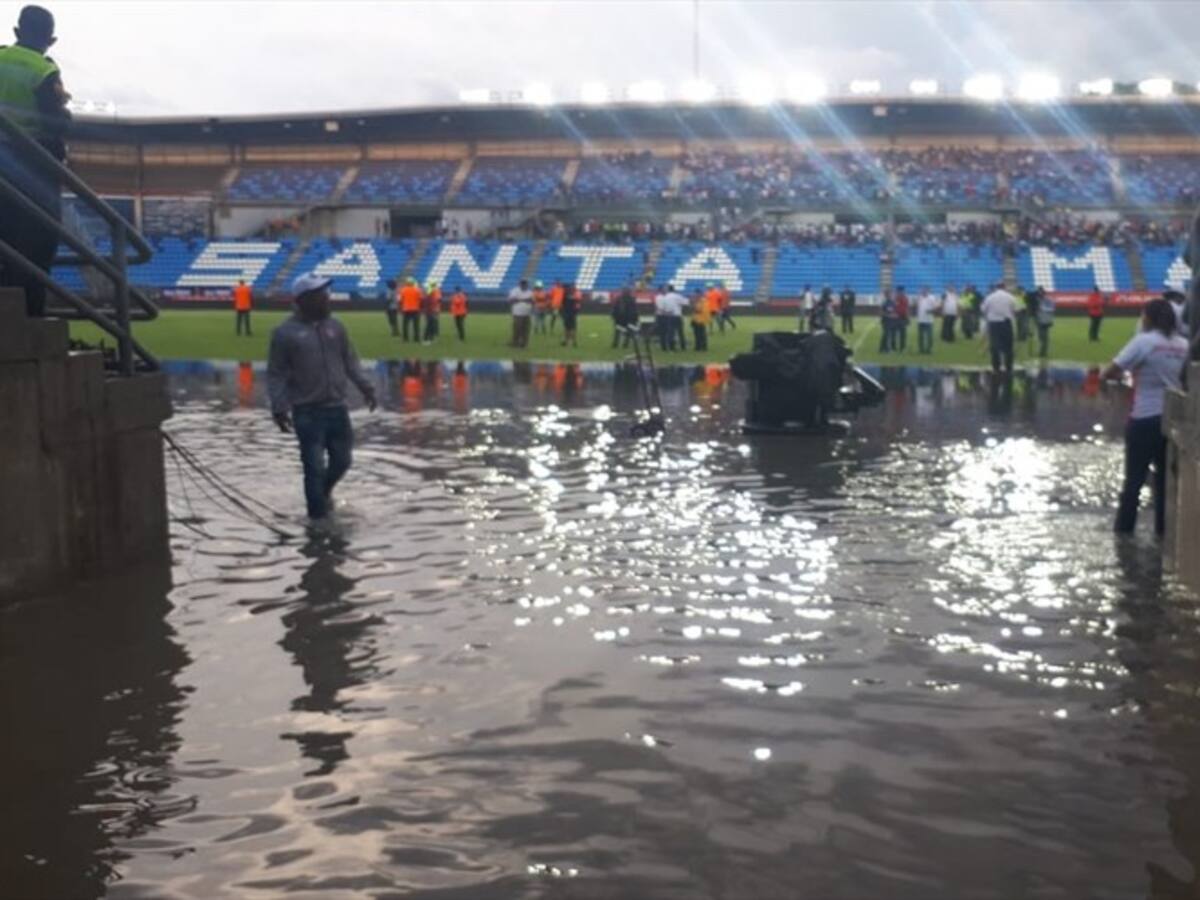 Por inundación en estadio, suspenden partido Junior vs U. Magdalena
