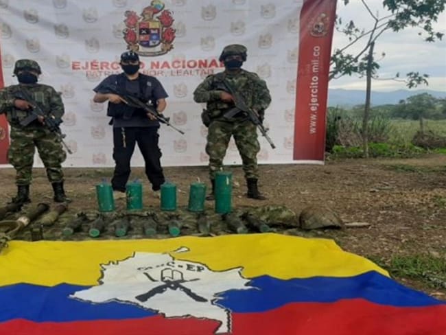 Técnicos antiexplosivos asumieron el control de la situación y destruyeron los elementos de manera controlada. Foto: Cortesía Sucesos Cauca