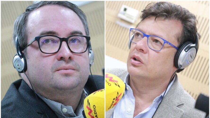 El senador del Centro Democrático Ciro Alejandro Ramírez y el precandidato a la Alcaldía de Bogotá Hollman Morris. Foto: Redacción W Radio