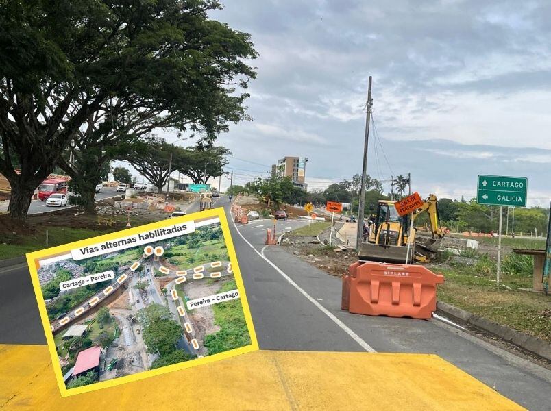 Cierres en importante vía en Risaralda (foto: Caracol Radio)