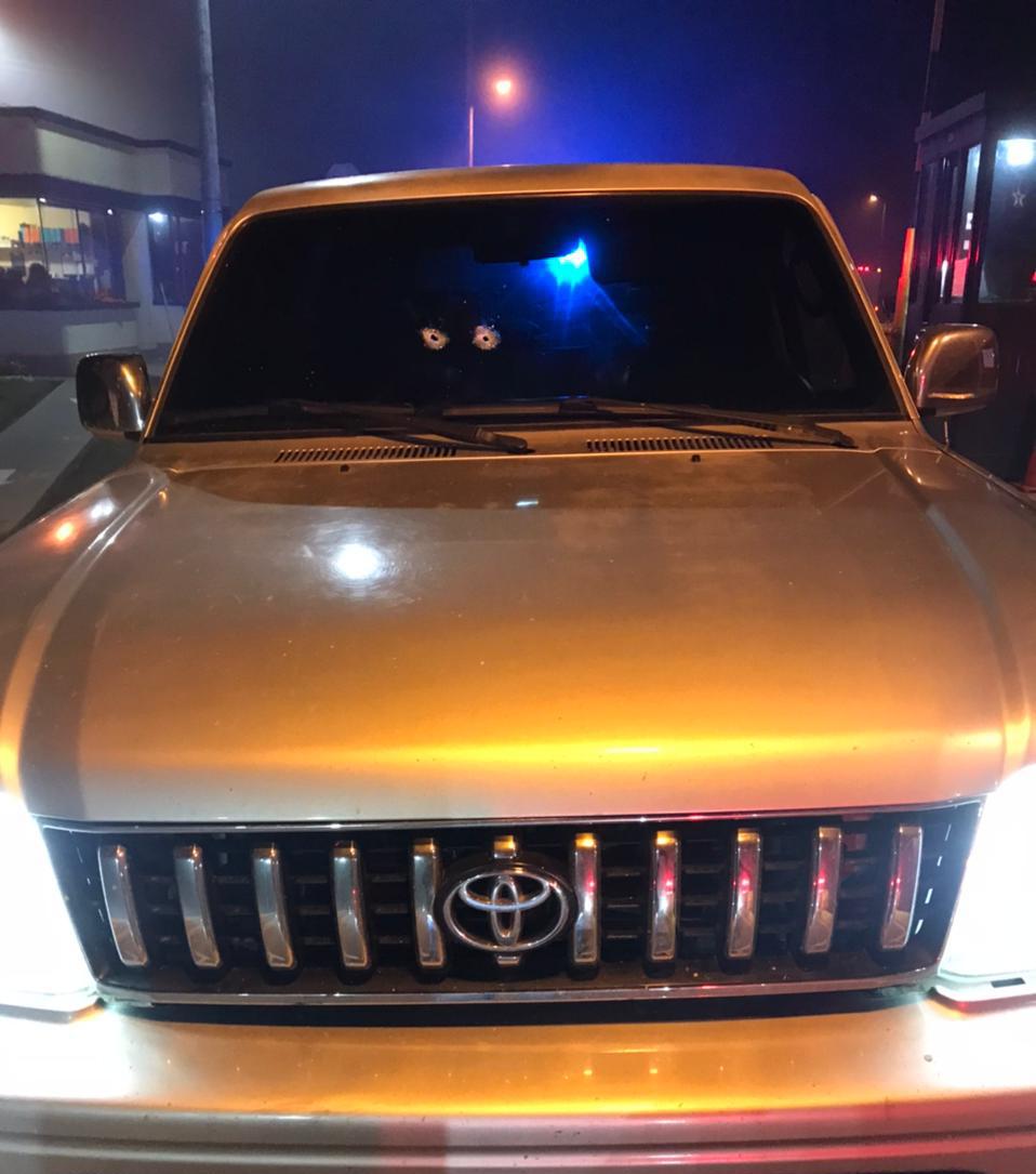 Camioneta en la que iban los tres jóvenes. Foto: Cortesía