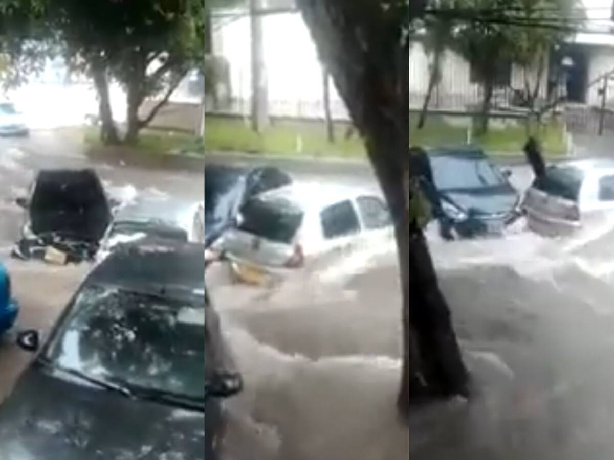 Arroyo arrastró varios vehículos en Barranquilla