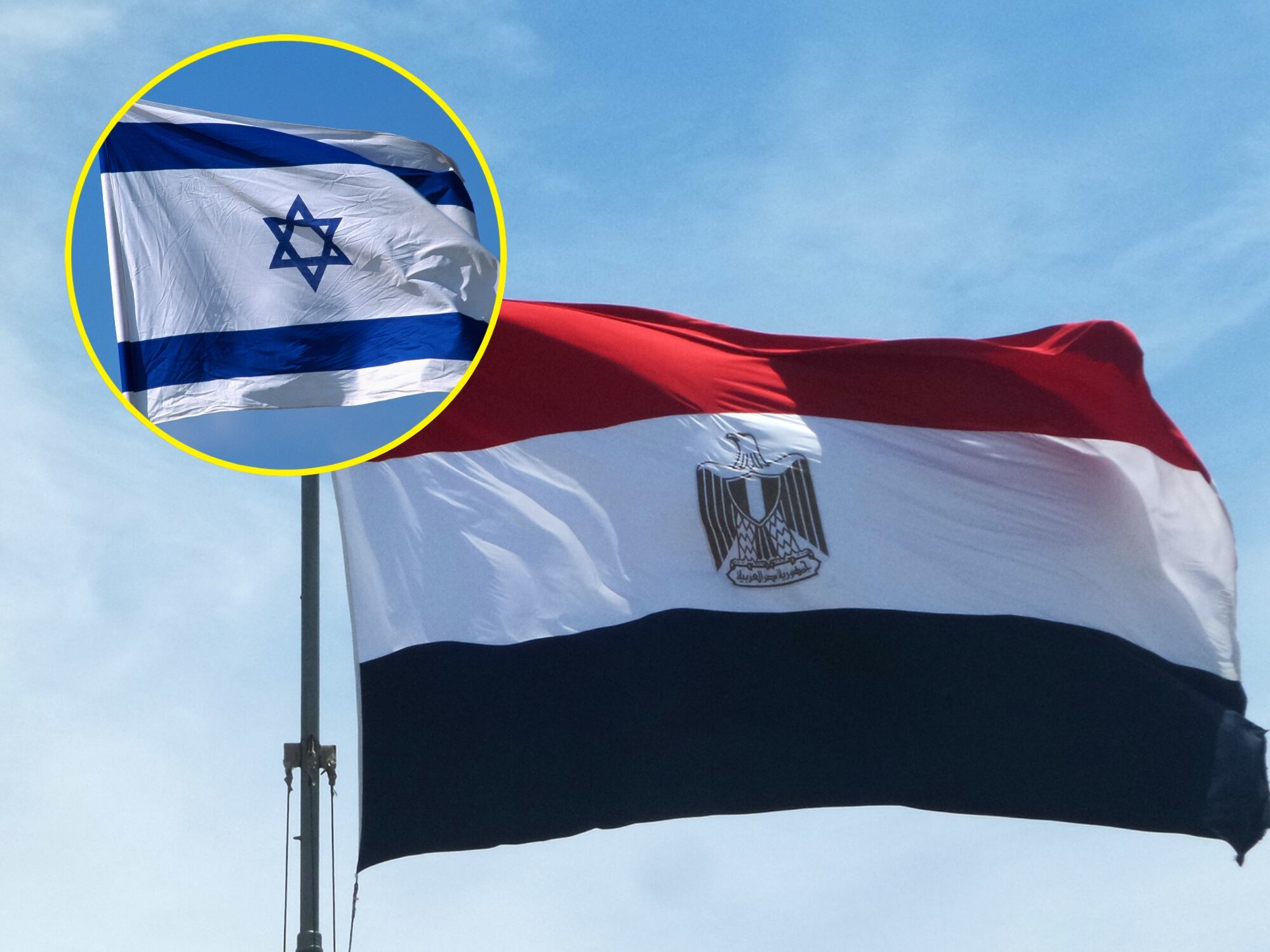 Bandera de Egipto e Israel. I Foto: Getty images.