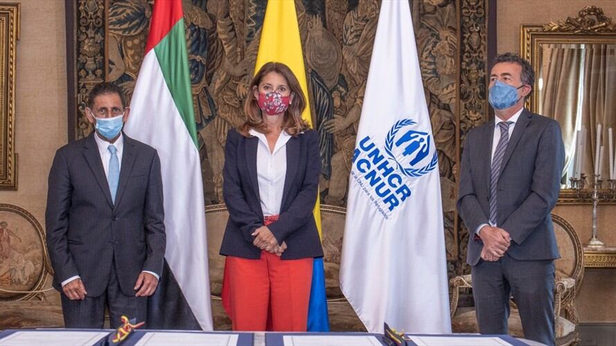 Anuncian donación a Colombia para atender a migrantes. Foto: Cortesía Vicepresidencia