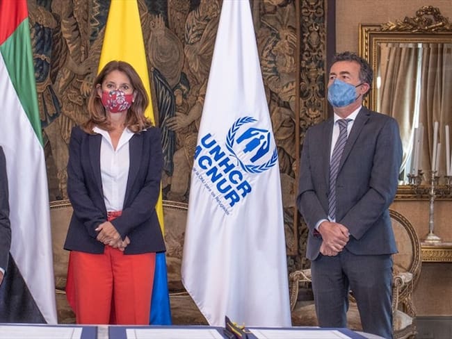 Anuncian donación a Colombia para atender a migrantes. Foto: Cortesía Vicepresidencia