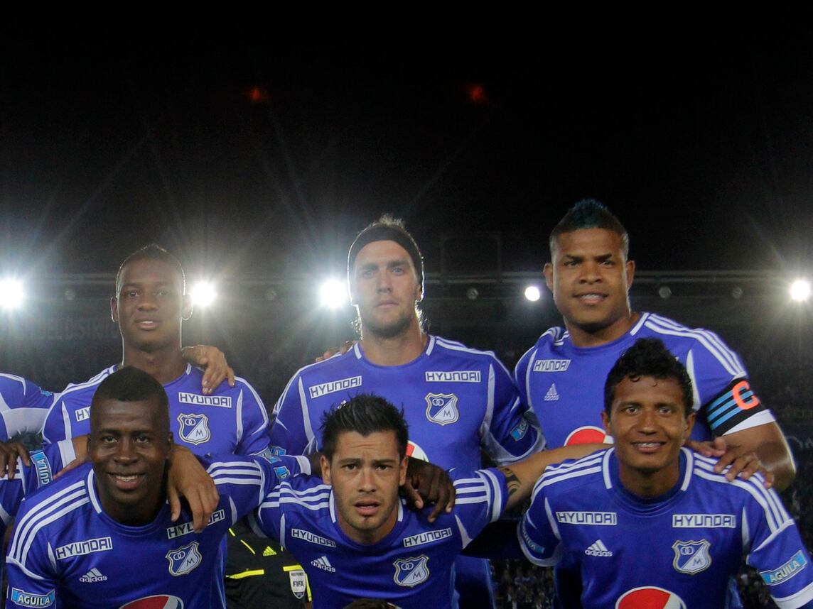 28-11-2012. Bogotá. En el estadio Nemesio Camacho El Campín Millonarios venció 3 - 0 a Tolima en el marco de la Liga Postobón. En la foto: Millonarios. (Colprensa - Mauricio Alvarado)