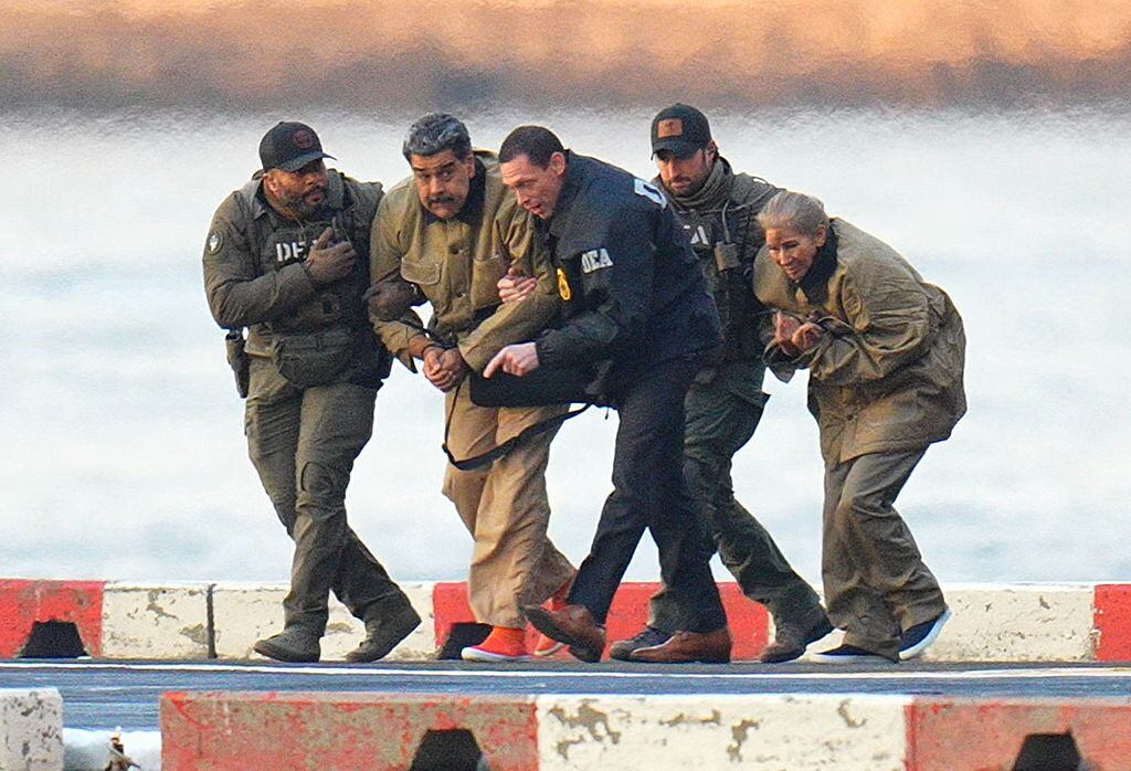 Nicolás Maduro llega al tribunal de Manhattan, en Nueva York, donde será juzgado. Foto: Getty Images.