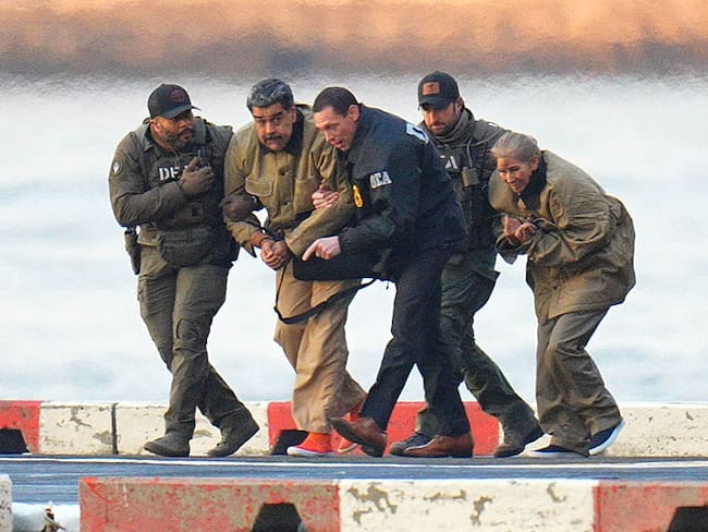 Nicolás Maduro llega al tribunal de Manhattan, en Nueva York, donde será juzgado. Foto: Getty Images.