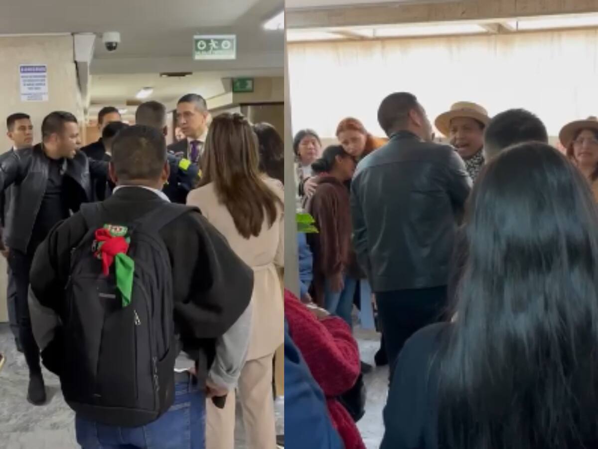Fuerte agarrón entre Jota Pe Hernández y Ermes Pete en pasillos del Congreso por indígenas del Cauca