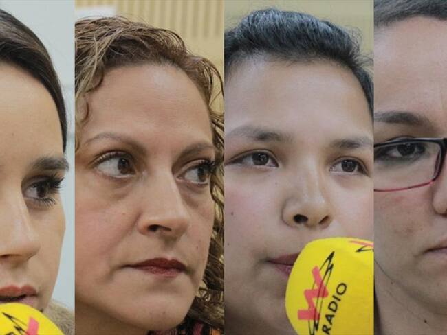 Yudy Tovar, Lorena Murcia, Yamiled Noscue y Jineth Bedoya. Foto: Vicky Dávila