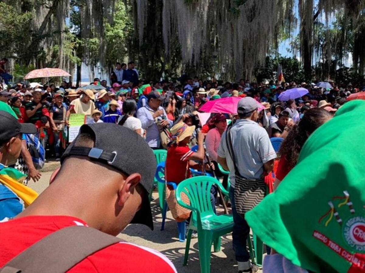 Presidente Iván Duque llegó a Caldono, Cauca para dialogar con comunidades indígenas