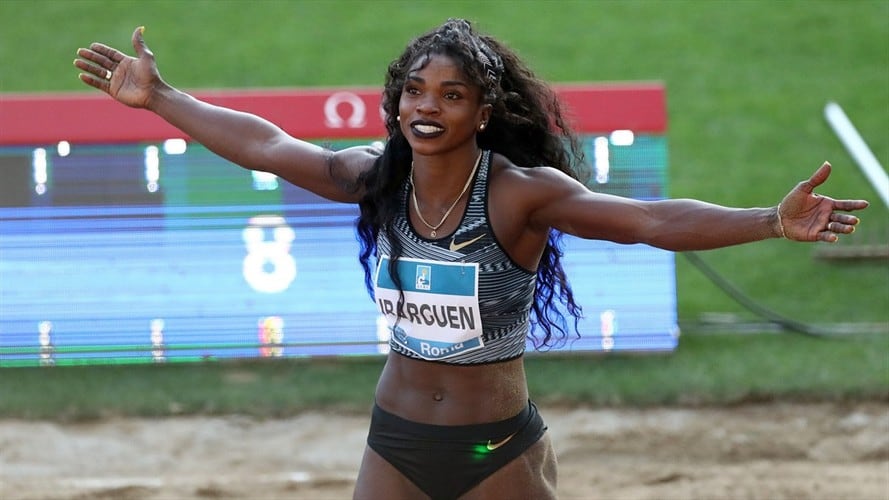 Atleta colombiana de salto triple Caterine Ibargüen . Foto: Matteo Ciambelli/NurPhoto via Getty Images