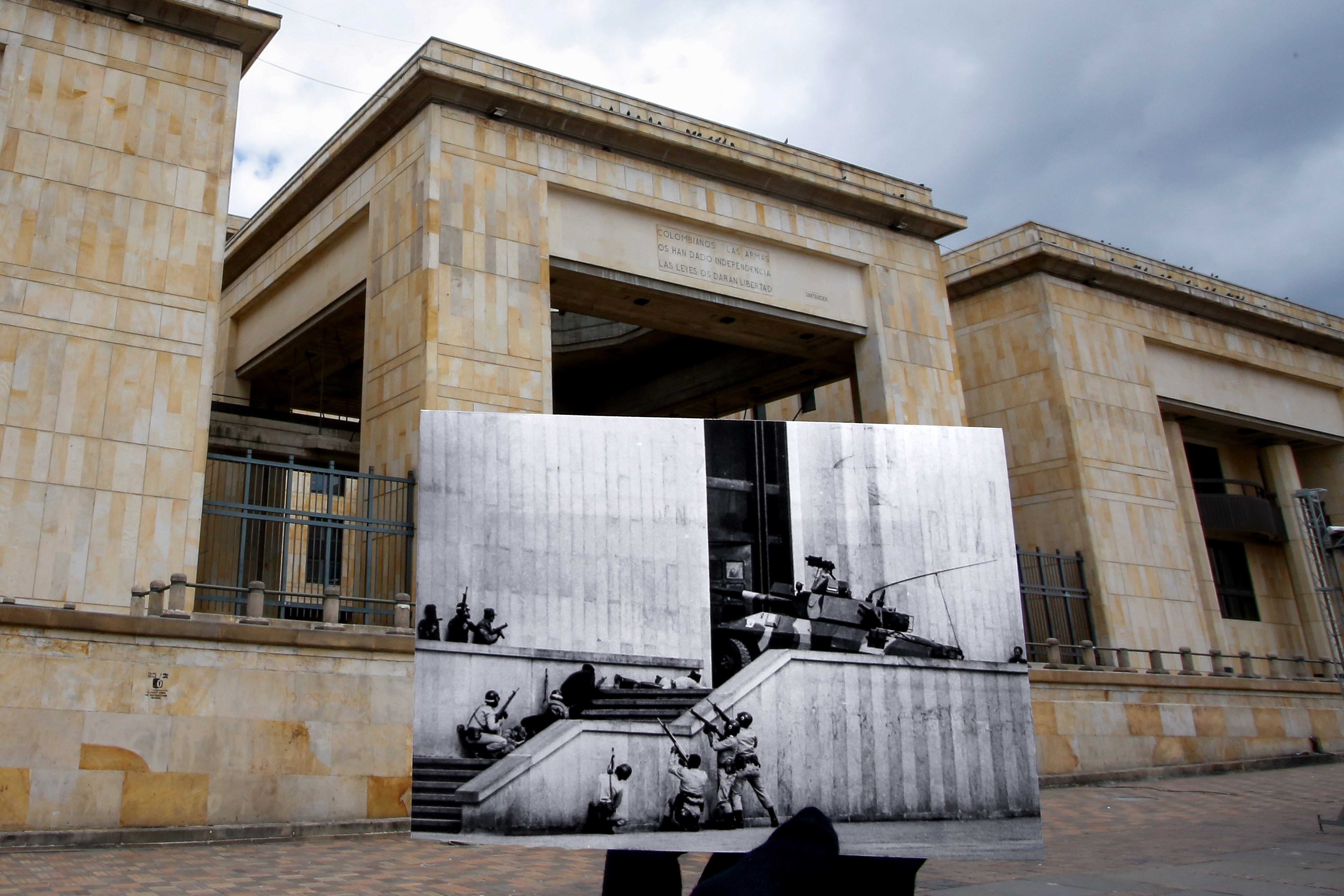Toma del Palacio de Justicia. Foto: Colprensa. 