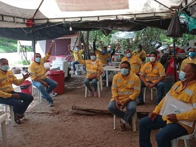 Huelga en el Cerrejón. Foto: Facebook: Sintracarbón