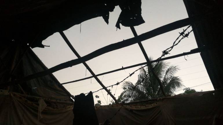 Daños vendaval en el Atlántico.