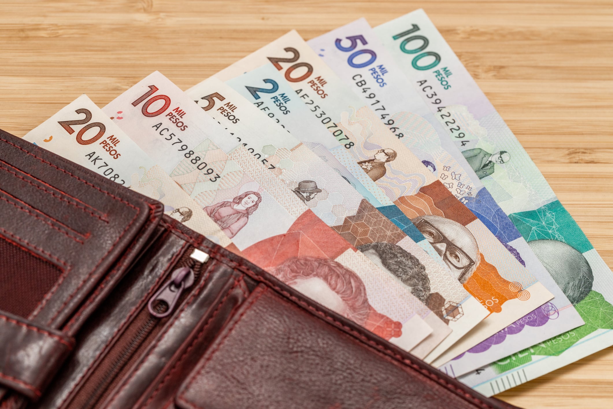 Imagen de referencia de dinero colombiano. Foto: Getty Images