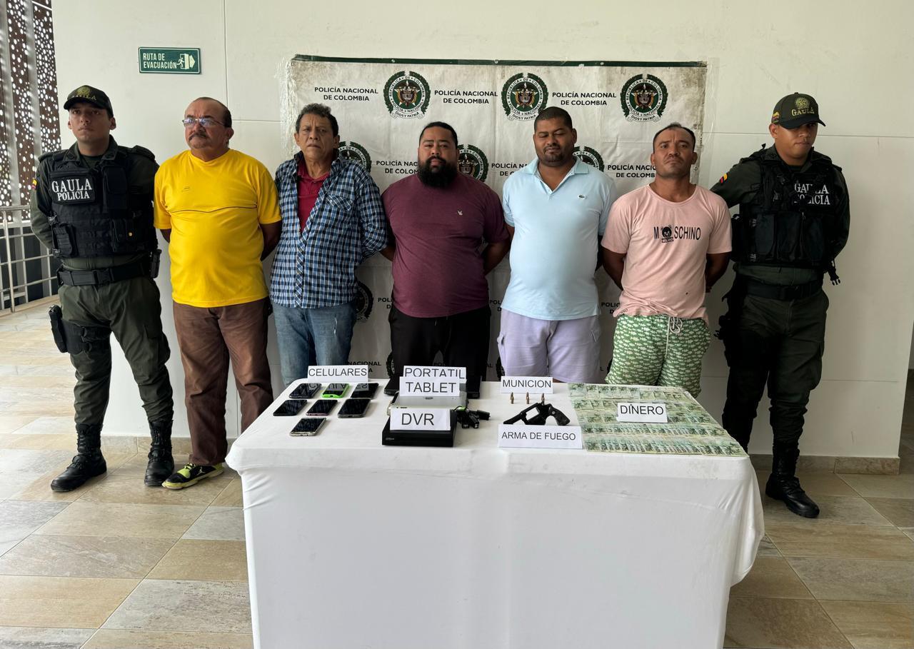 Capturados/ Policía Metropolitana de Santa Marta