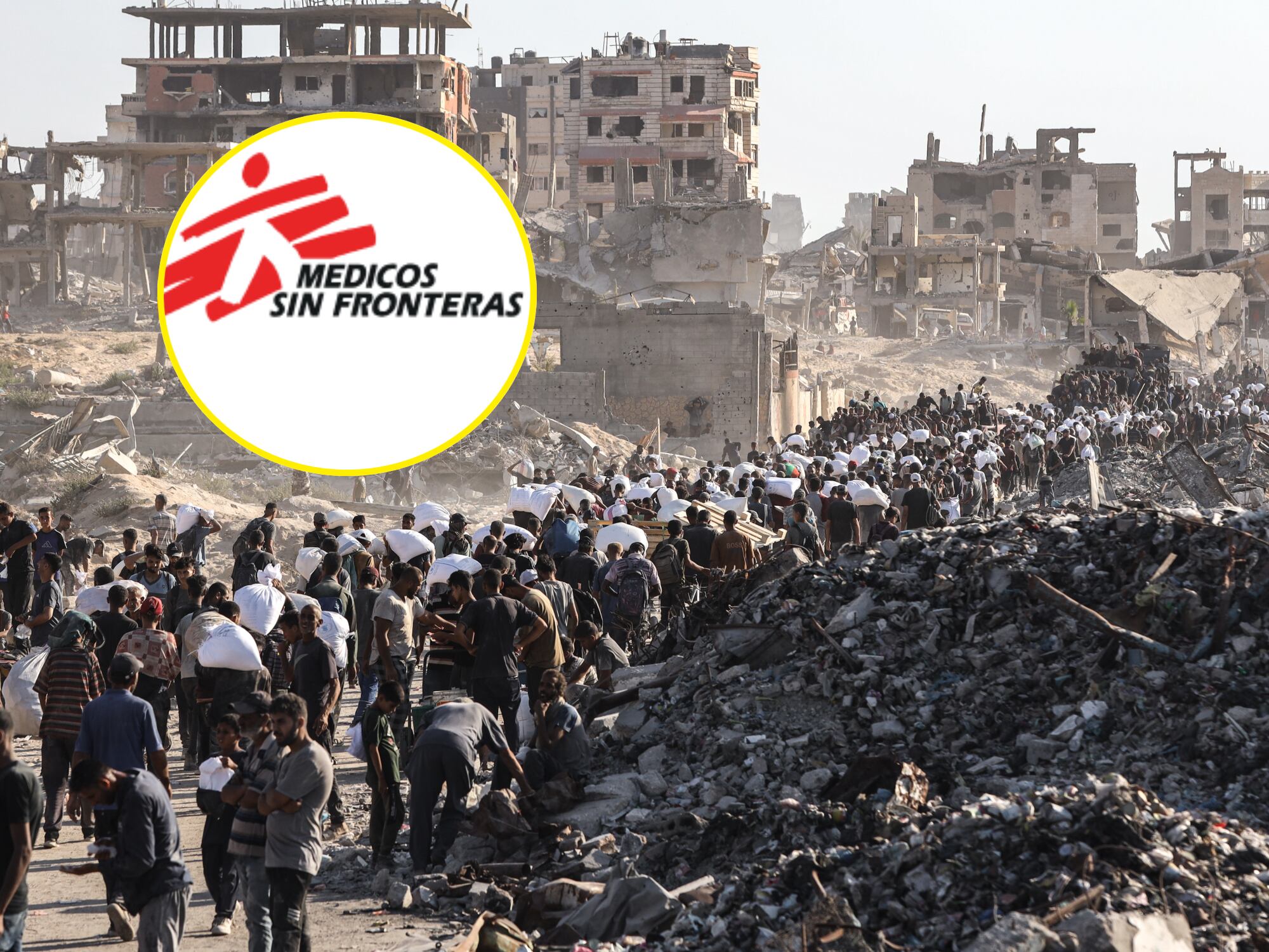 MSF lamentó que población de Gaza sufra ante “una elección imposible” por ofensiva de Israel. Foto: Getty Images.