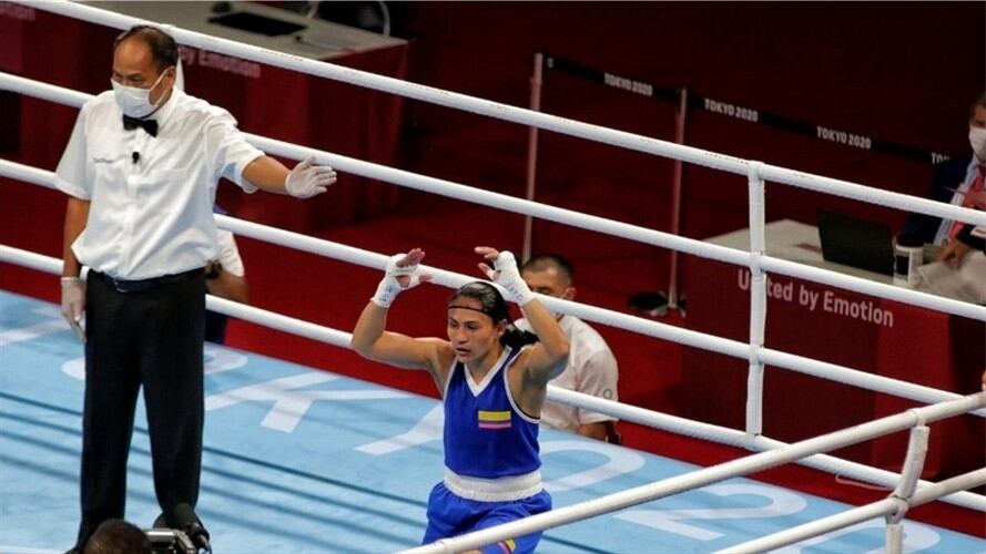 Jenny Arias perdió en los cuartos de final de los Juegos Olímpicos. Foto: Comité Olímpico COL @OlimpicoCol
