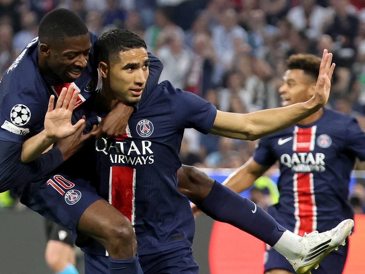 PSG golpea primero: Hakimi abrió el marcador ante el Inter en la final de la Champions League