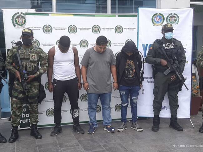 Los presuntos secuestradores se identificaron como integrantes de la Columna Móvil Jaime Martínez de las disidencias de las Farc. Foto: Fiscalía.