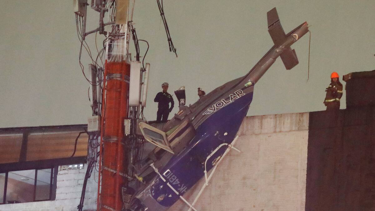 Sí estaba autorizado para operar: Aerocivil sobre helicóptero accidentado en Medellín