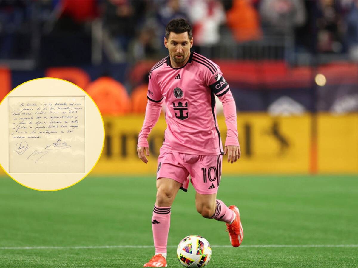La servilleta con el primer contrato de Messi se subastará en Londres