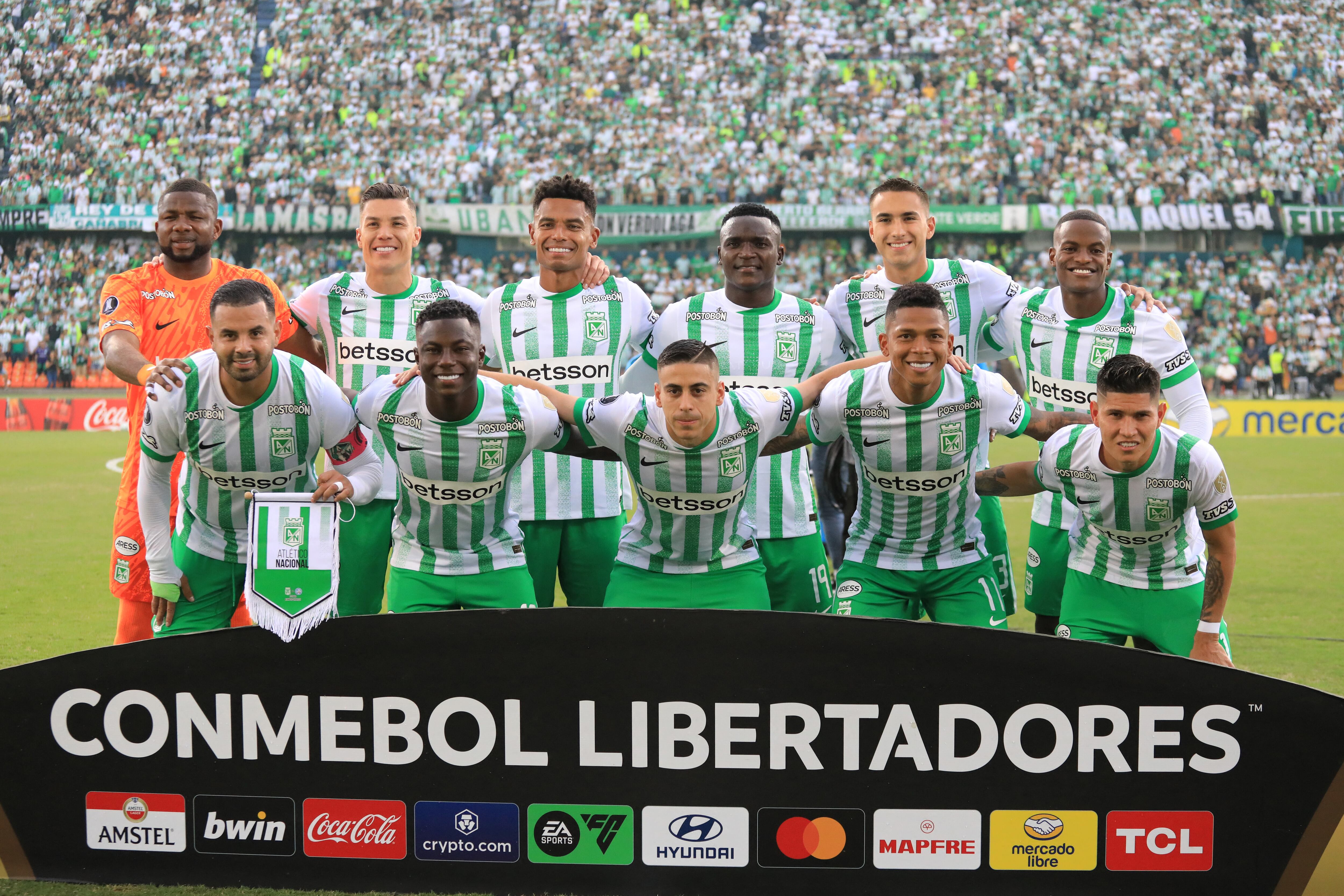Atlético Nacional en Copa Libertadores. FOTO: JAIME SALDARRIAGA/AFP via Getty Images