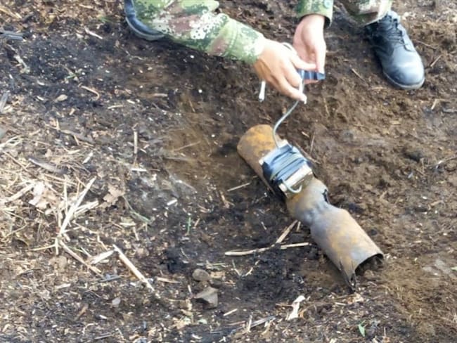 Ejército destruye artefacto explosivo en Balboa, Cauca. Foto: Cortesía Ejército Nacional